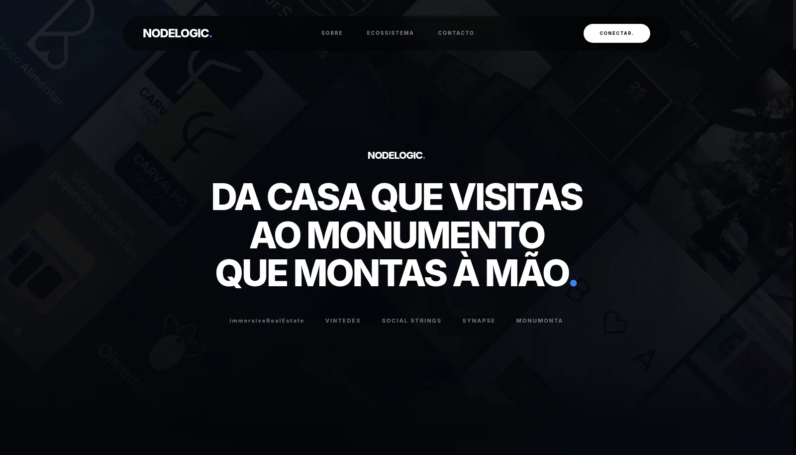 Homepage do site NodeLogic