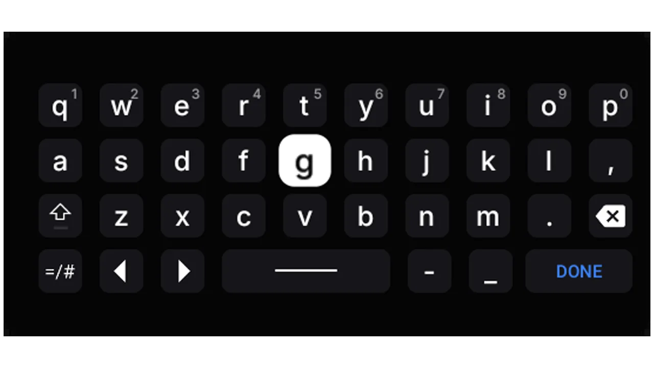 O NodeLogic Keyboard aberto sobre um campo de texto